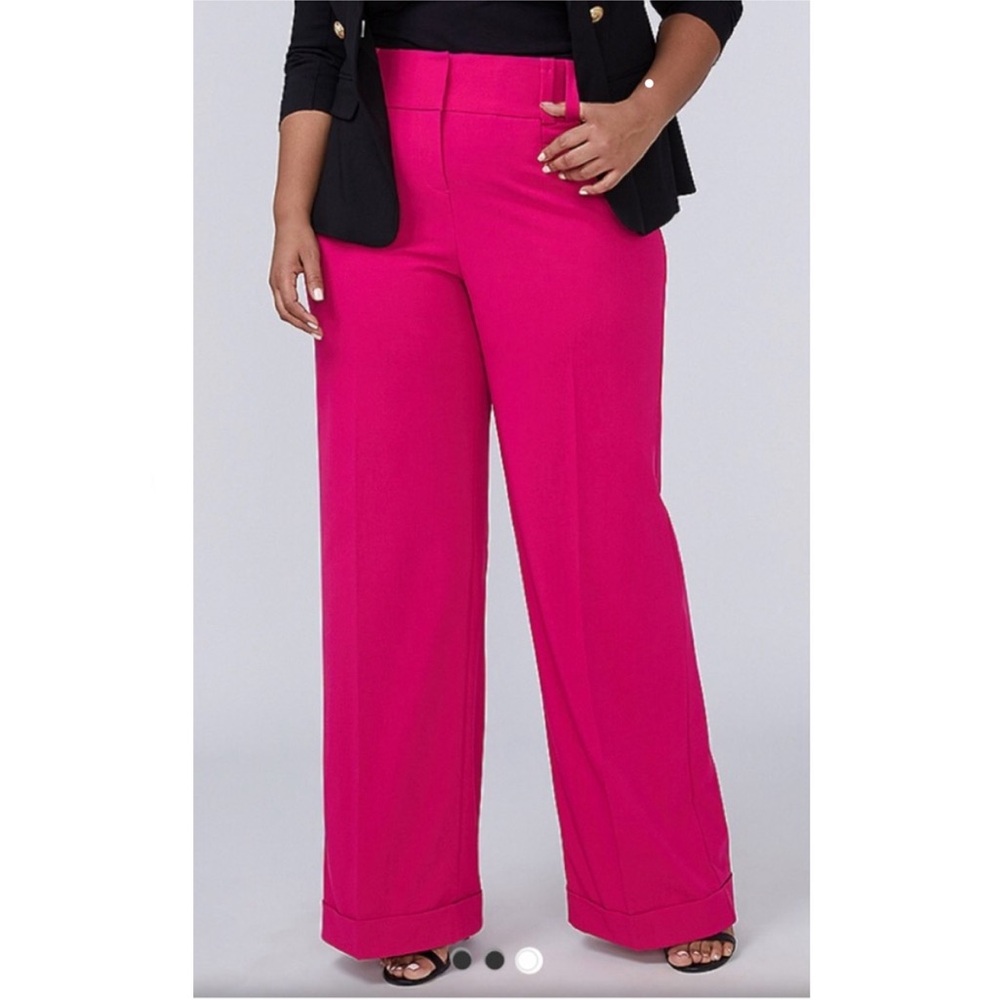 Lane Bryant Pink Wide-Leg Trousers